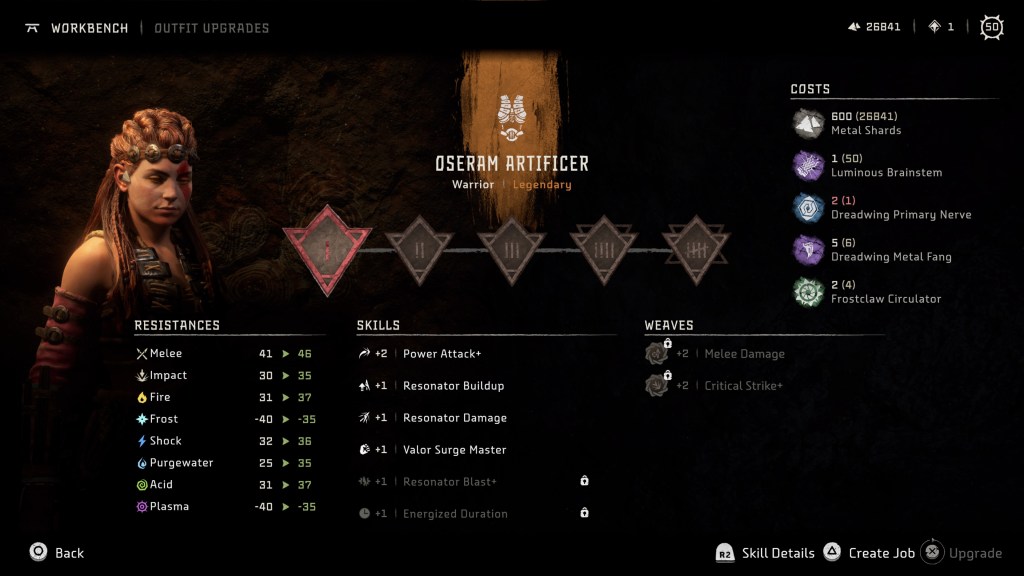 Forbidden West Armor Upggrade