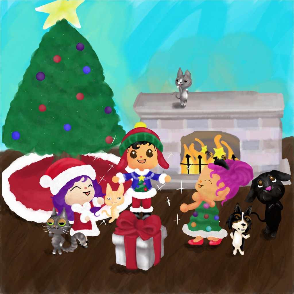 Bardic Unicorn holiday card 2020