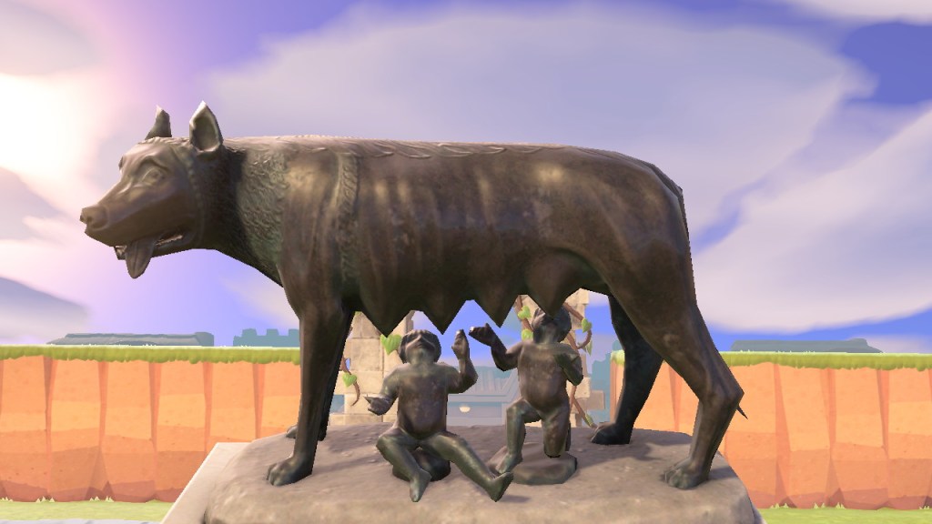 Look at this derp on this fake motherly statue!