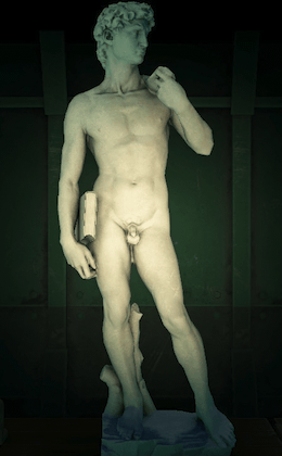 The FAKE Statue of David. IMPOSTER.