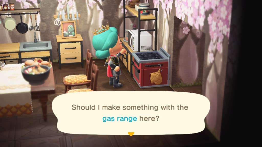 In the new update, you can cook!