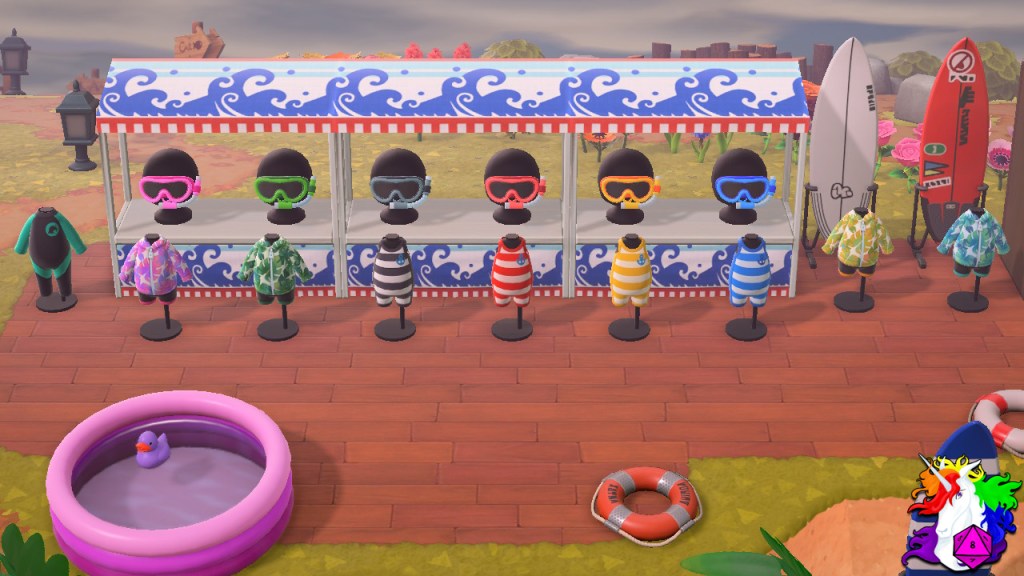 All the colors of wet suits available!