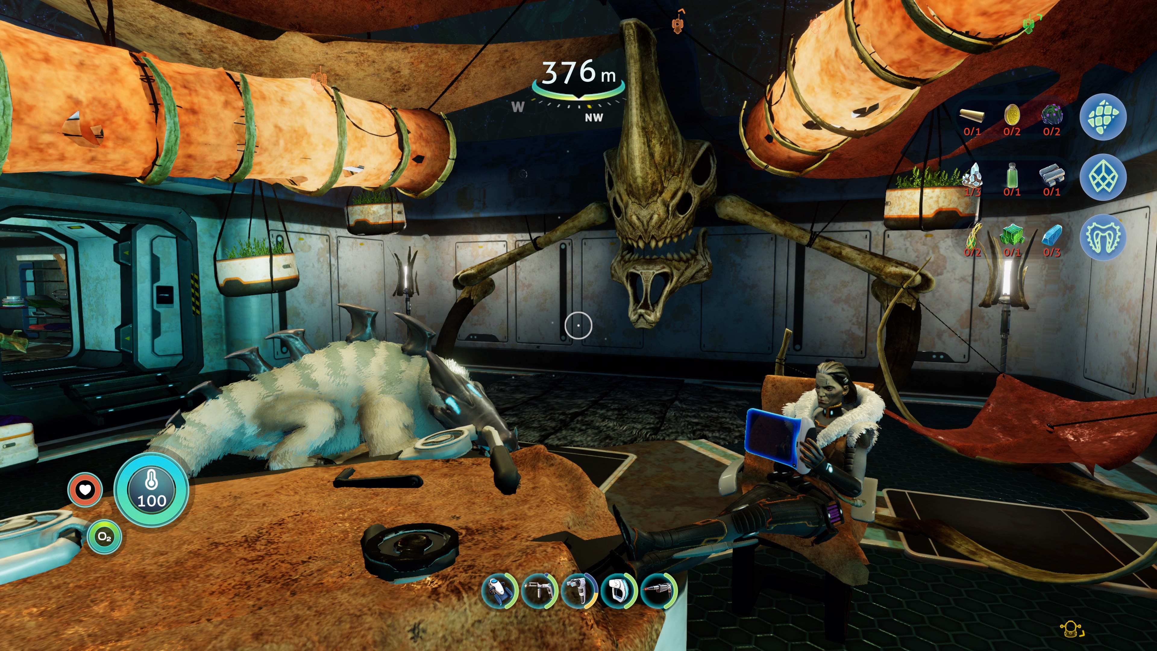 Margerit in her house relaxing