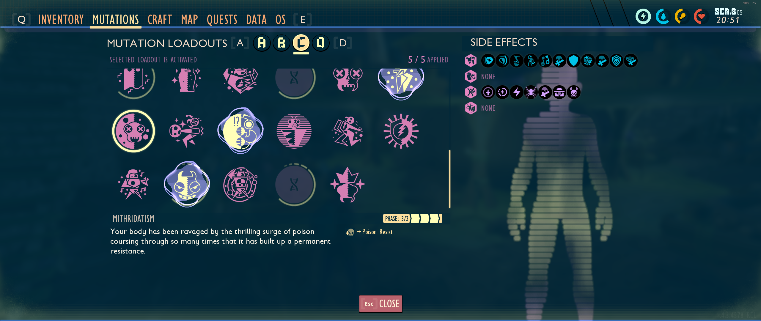 Screenshot of Mithridatism description