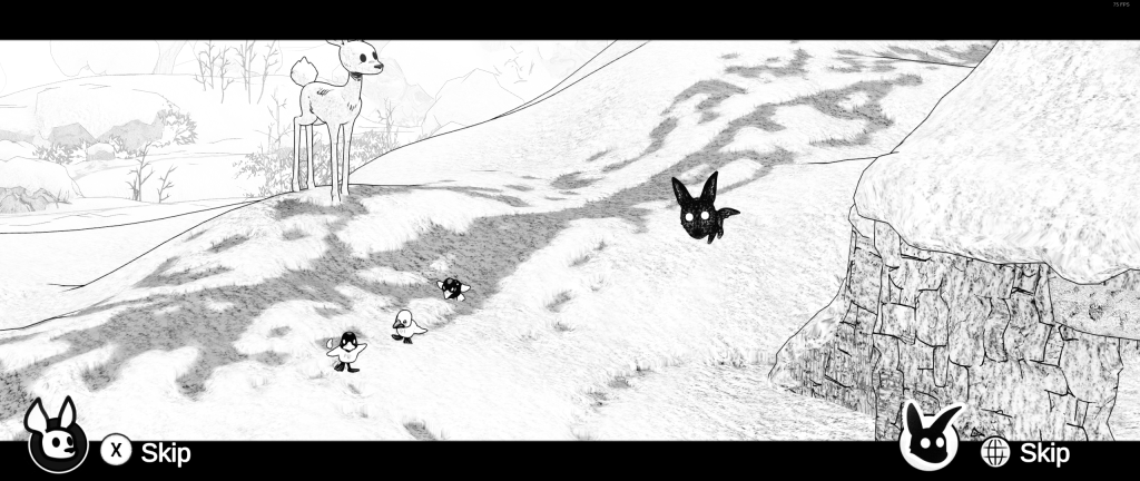 Blanc, helping the goslings